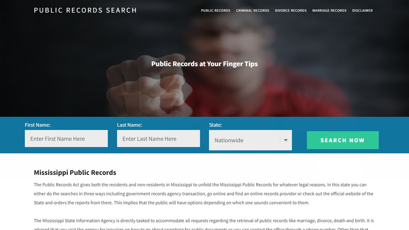 Mississippi Public Records | Get Instant Reports On People