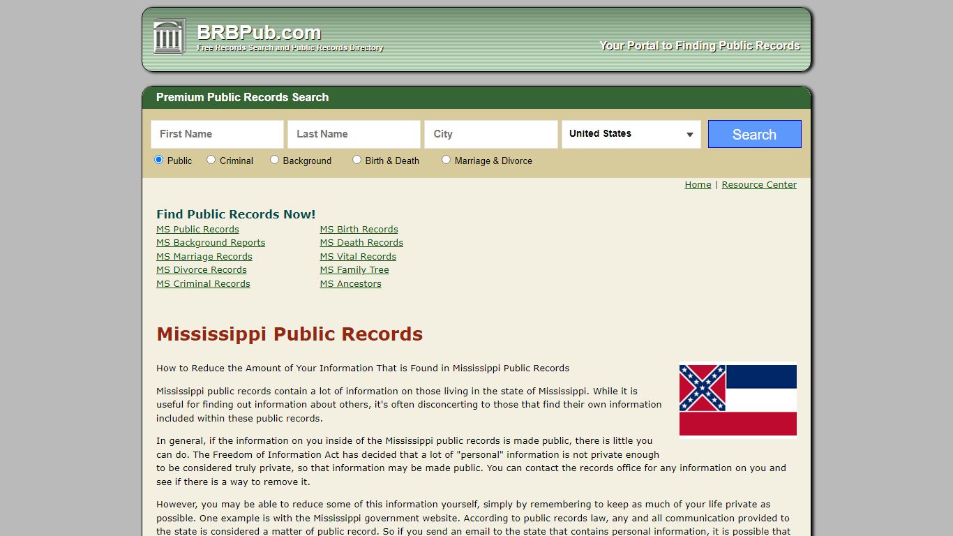 Free Mississippi Public Records | Search Criminal and Civil Court ...