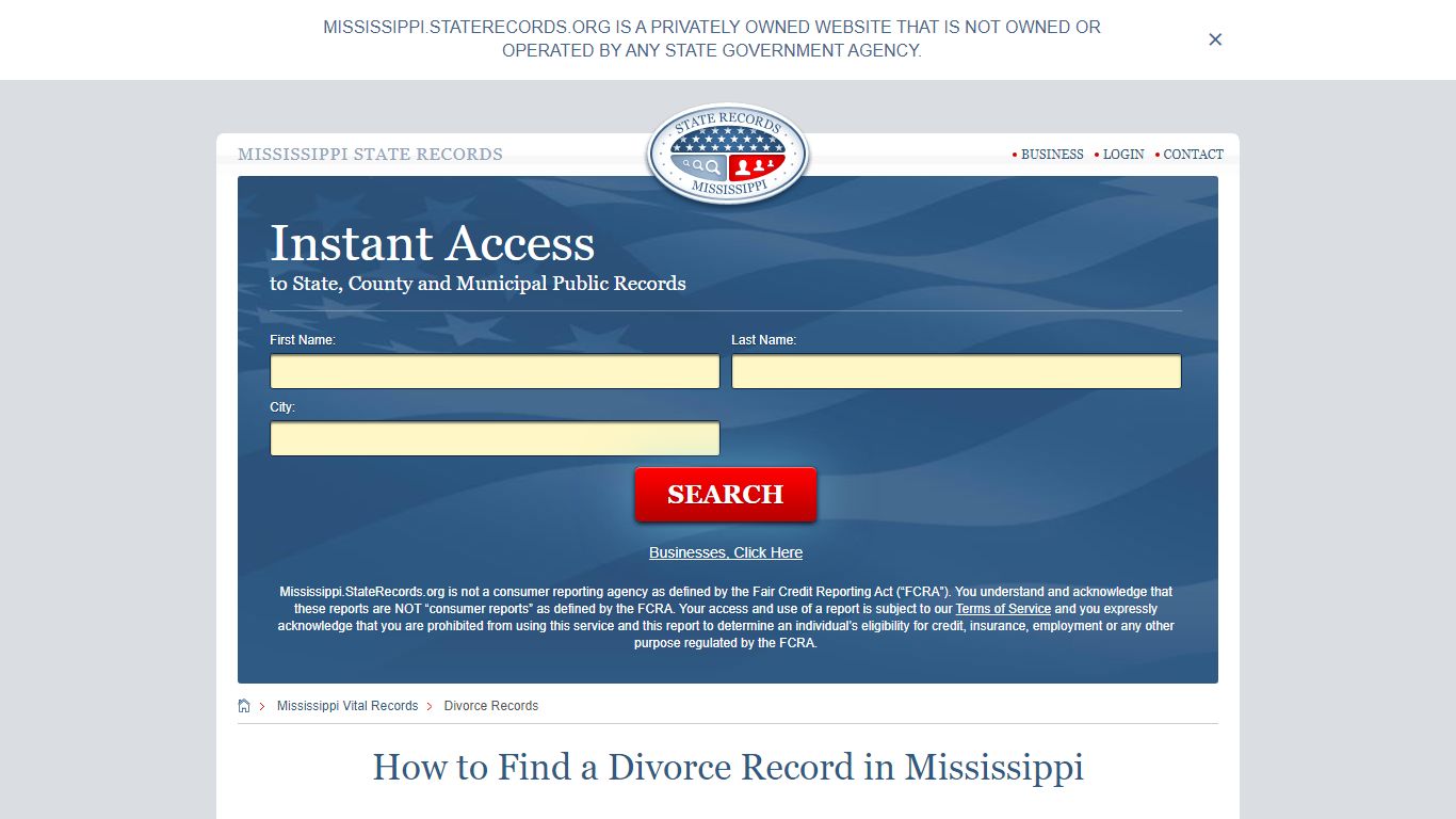 How to Find a Divorce Record in Mississippi